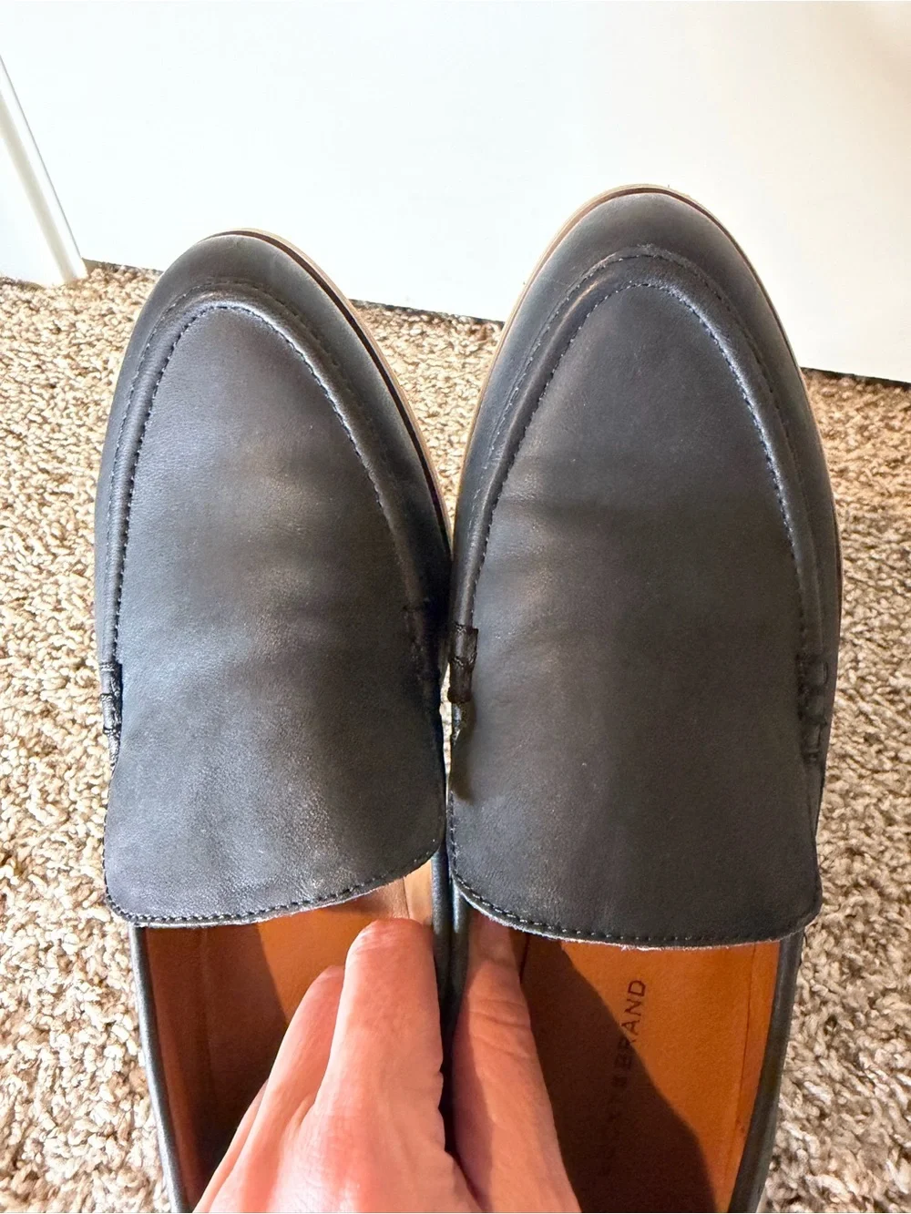 Lucky Brand Women’s Black Leather Slip-On Loafers